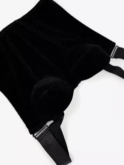 Women's Corsets Velvet Boning Black Polyester Zipper Dating Chic Lingerie