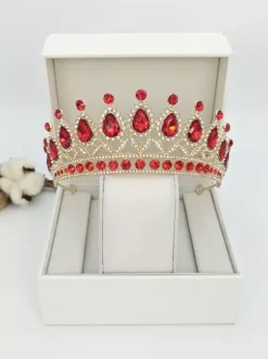 Womens Crown Tiaras Vintage Jewelry Alloy Crystal Synthetic Gemstones Headwear