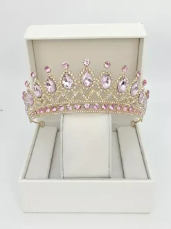 Womens Crown Tiaras Vintage Jewelry Alloy Crystal Synthetic Gemstones Headwear
