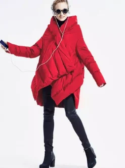 Women's Down Jacket Irregular Duck Down