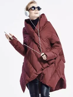 Women's Down Jacket Irregular Duck Down