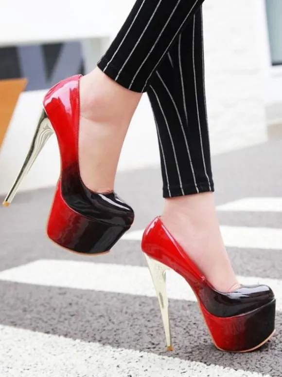 Women Sexy High Heels Green Round Toe Sexy Shoes