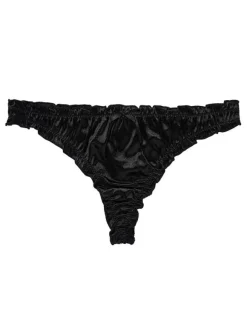 Women Sexy Panties Pink Gold 1 Piece Nylon Underwear Bows Lingerie