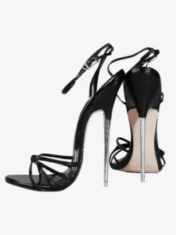 Women Sexy Shoes High Heel Sandals Black Open Toe Stiletto Heel Sandals