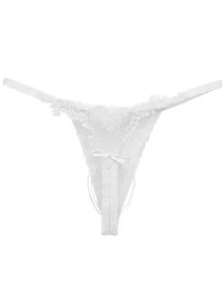 Women Sexy Thong Lace Nylon Hearts T Back