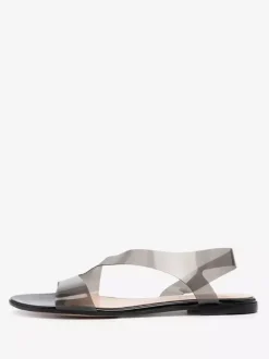 Women's Flat Sandals Transparent Open Toe Beach Sandal Shoes