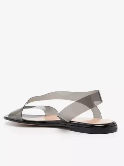Women's Flat Sandals Transparent Open Toe Beach Sandal Shoes