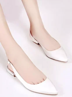 Women's Flat Slingback Wedding Shoes