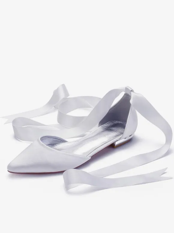 Women's Flat Strappy Bridal Shoes
