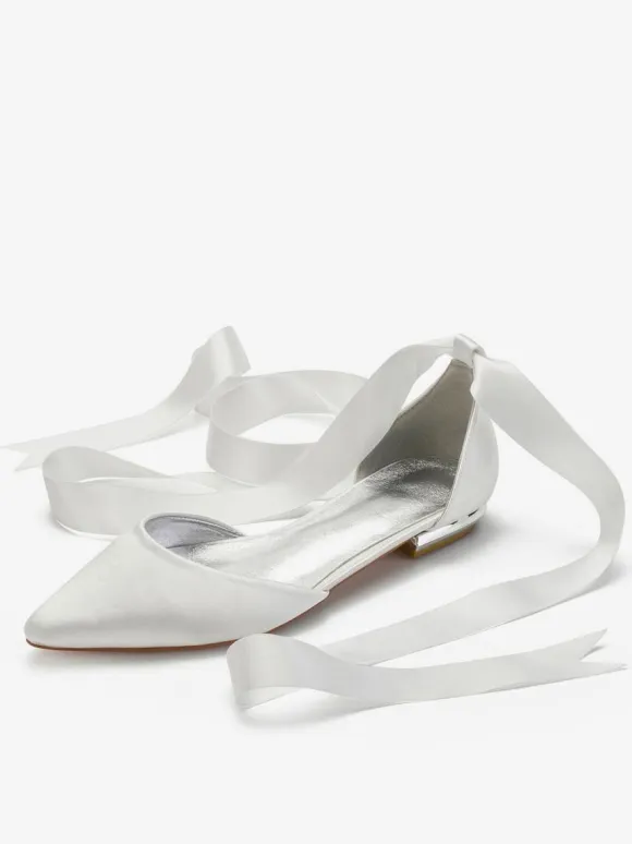 Women's Flat Strappy Bridal Shoes