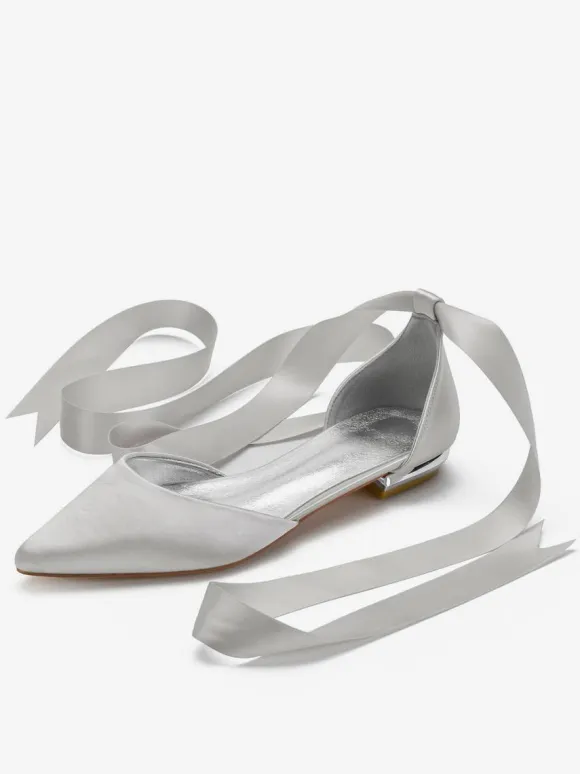 Women's Flat Strappy Bridal Shoes
