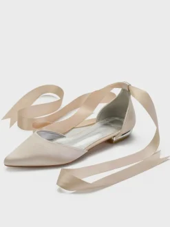 Women's Flat Strappy Bridal Shoes