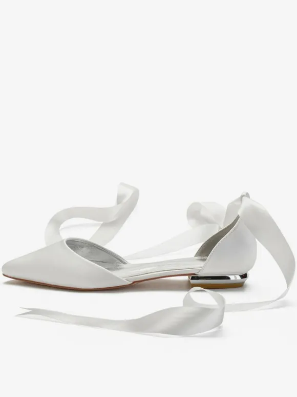 Women's Flat Strappy Bridal Shoes