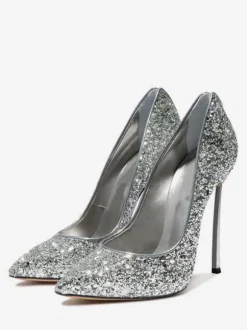 Women's Glitter High Heel Pumps Evening Heels Prom Shoes