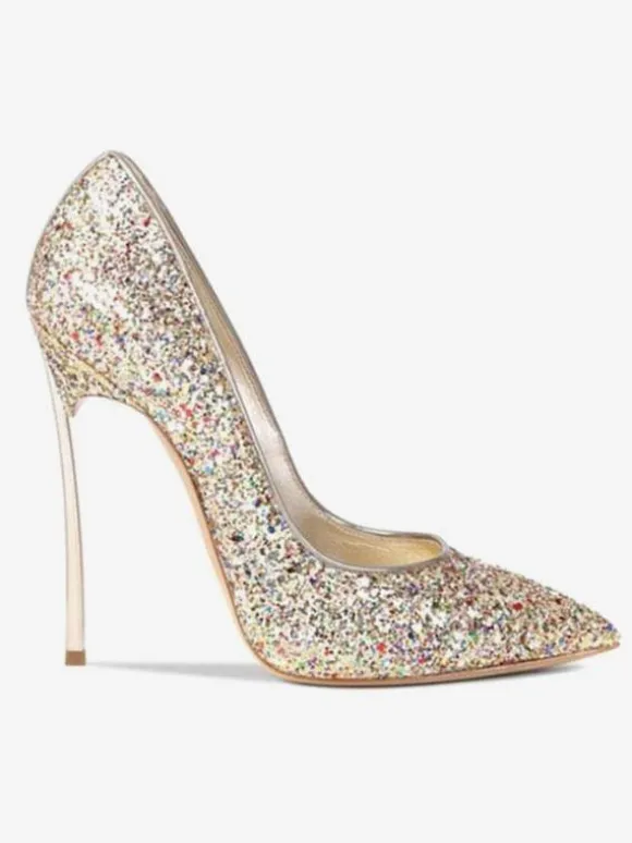 Women's Glitter High Heel Pumps Evening Heels Prom Shoes