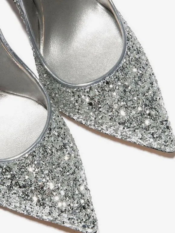 Women's Glitter High Heel Pumps Evening Heels Prom Shoes