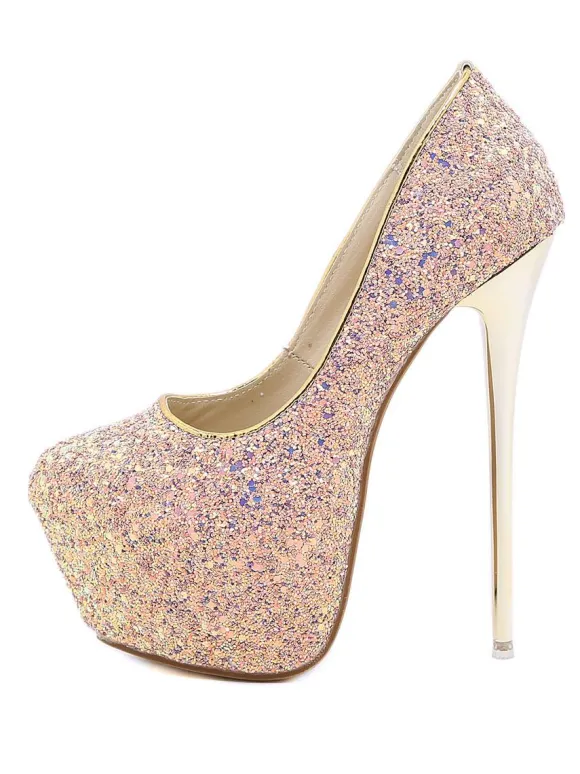 Women's Glitter Platform Heels