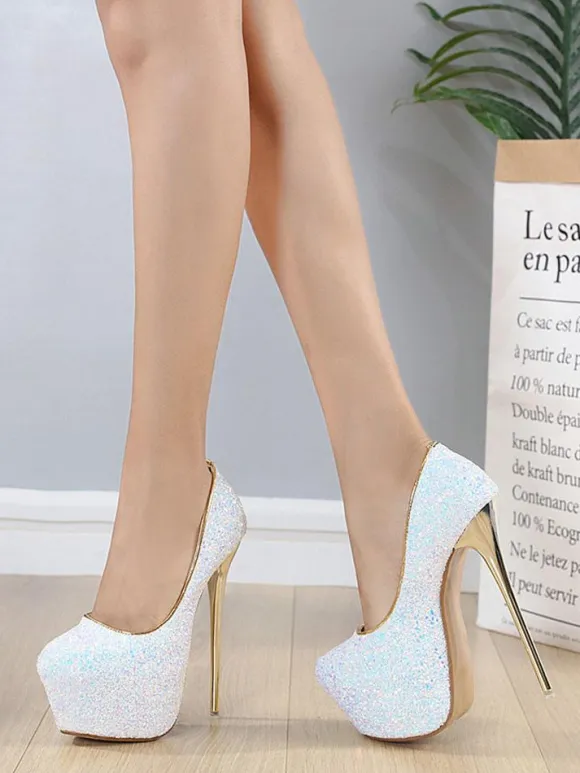 Women's Glitter Platform Heels