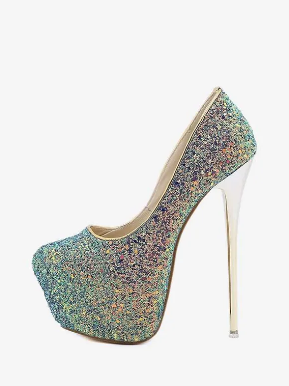 Women's Glitter Platform Heels