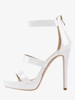 Women's Heel Sandals Black Open Toe Stiletto Heel Strappy Sexy Sandals