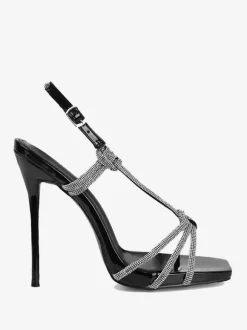 Women's Heel Sandals Gold Glitter Open ToeStiletto Heel Sandals Party Shoes