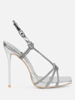 Women's Heel Sandals Gold Glitter Open ToeStiletto Heel Sandals Party Shoes