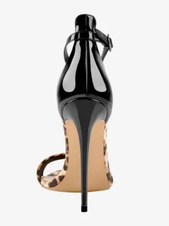 Women's Heel Sandals Pointed Toe Stiletto Heel Sandals Patent PU Upper