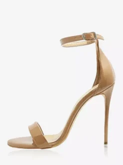 Women's Heel Sandals Purple Open Toe Ankle Strap Party Shoes