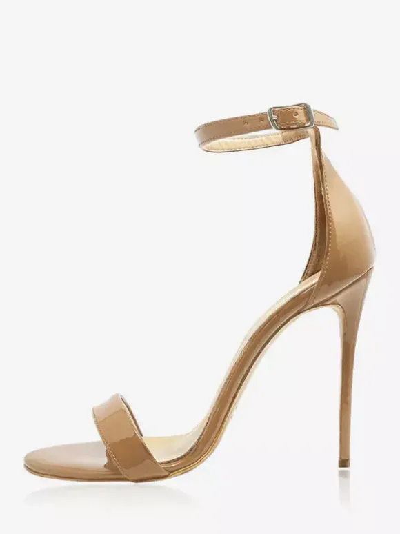 Women's Heel Sandals Purple Open Toe Ankle Strap Party Shoes