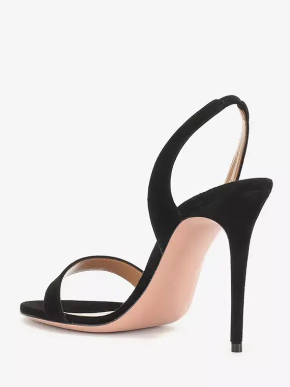 Women's Heel Sandals Suede Open Toe Stiletto Heel Sandals