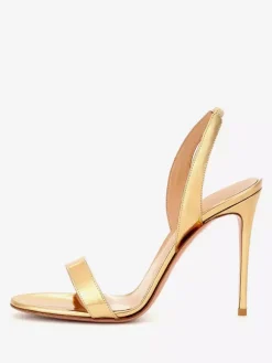 Women's Heel Sandals Suede Open Toe Stiletto Heel Sandals