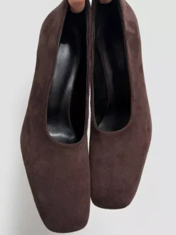 Women's High Heel Pumps Square Toe Slip On Dress Shoes