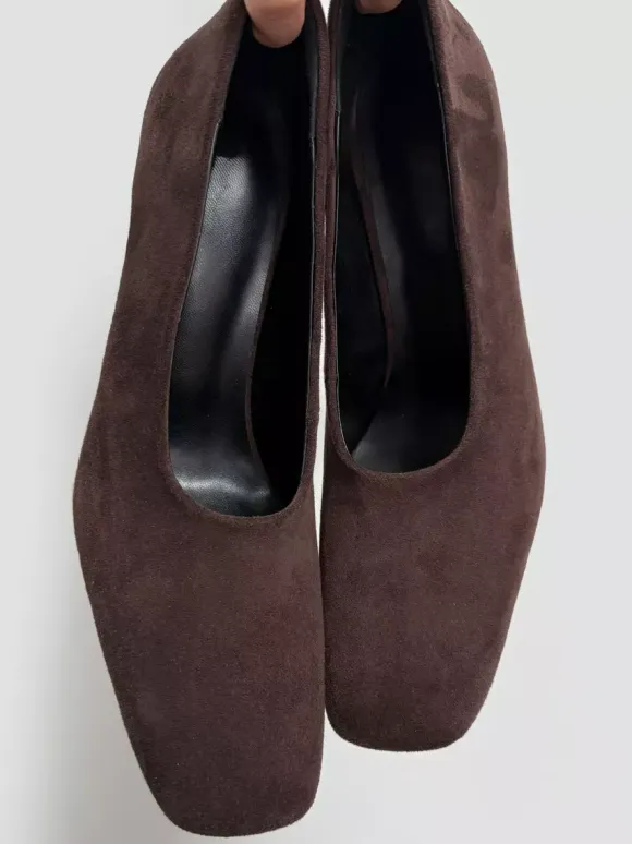 Women's High Heel Pumps Square Toe Slip On Dress Shoes