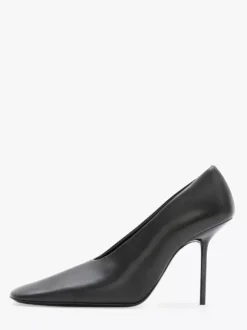 Women's High Heel Pumps Square Toe Slip On Dress Shoes