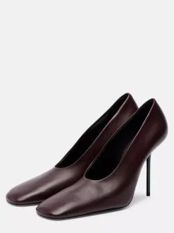 Women's High Heel Pumps Square Toe Slip On Dress Shoes