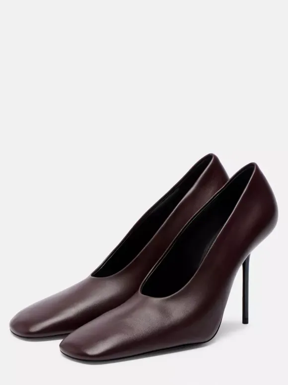 Women's High Heel Pumps Square Toe Slip On Dress Shoes