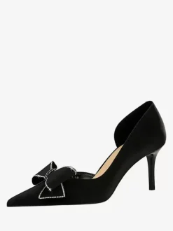 Women's High Heels Bows Elegant Pumps Pointed Toe Stiletto Heels