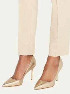 Women's High Heels Gold Alomond Toe Stiletto Heel Dress Pumps