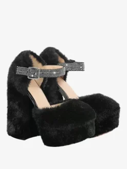 Women's High Heels Platforms Pumps Chunky Heel PU Leather