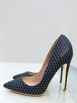 Women's High Heels Pointed Toe Printed Stiletto Heel Pumps
