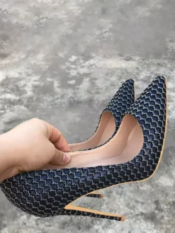 Women's High Heels Pointed Toe Printed Stiletto Heel Pumps