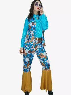 Women's Holiday Long Sleeves Retro Hippie Costume