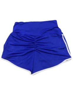 Women Skinny Shorts Purple Stripes Pattern Athletic Natural Waist Summer Shorts