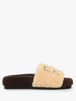 Women's Knitting Wool Winter Slides Flat Open Toe Slide
