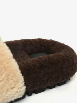 Women's Knitting Wool Winter Slides Flat Open Toe Slide