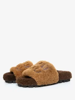 Women's Knitting Wool Winter Slides Flat Open Toe Slide