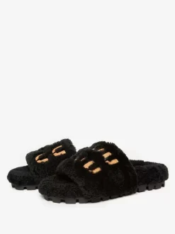 Women's Knitting Wool Winter Slides Flat Open Toe Slide