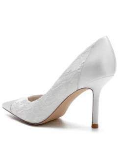 Women's Lace Pointed Toe Stiletto Heel Bridal Pumps