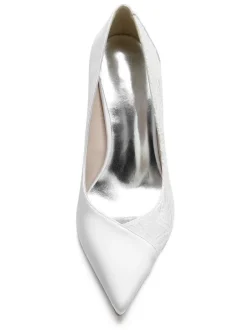 Women's Lace Pointed Toe Stiletto Heel Bridal Pumps
