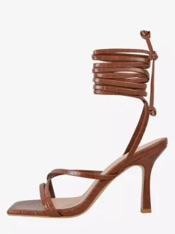 Women's Lace Up Sandals High Heel Open Toe Strappy Sandals